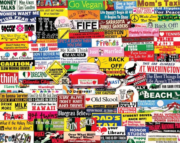 Bumper Stickers - 1000pc Jigsaw Puzzle by White Mountain