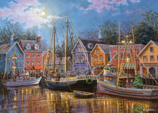 Ships Aglow - 500pc Large Format Jigsaw Puzzle by Ravensburger