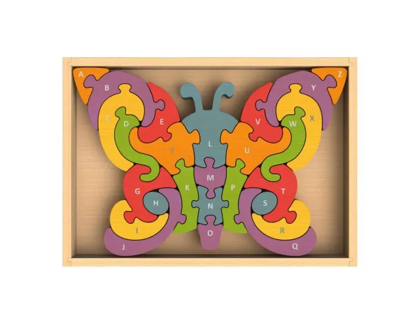 Alphabet Butterfly - EcoFriendly Wooden Puzzle