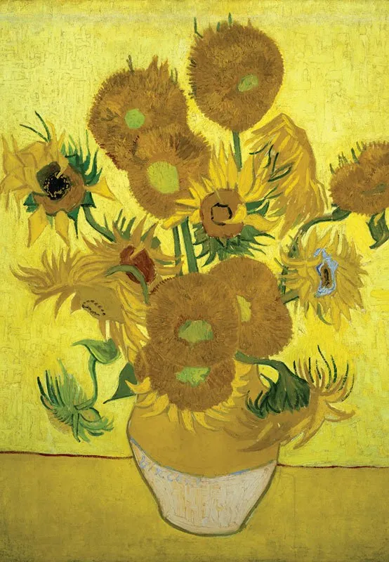 Vase of Sunflowers - 300pc Glow in the Dark Jigsaw Puzzle By Tomax