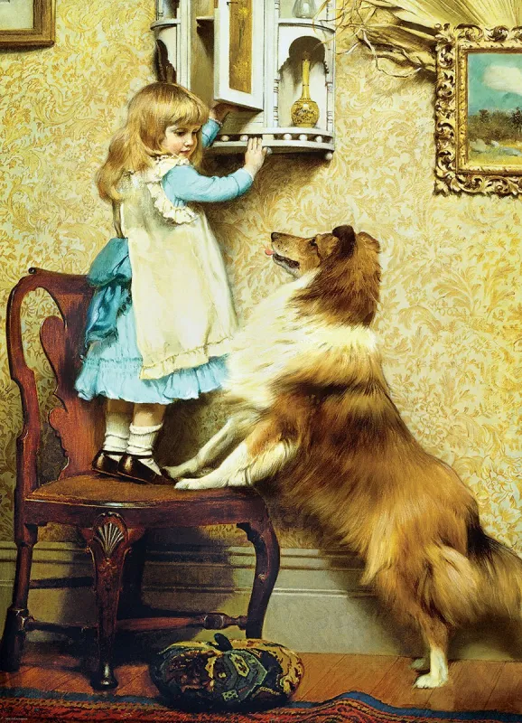 A Little Girl and Her Sheltie - 1000pc Jigsaw Puzzle by Eurographics
