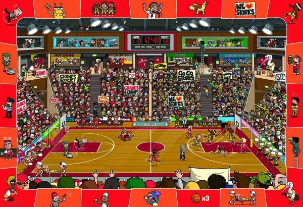 Spot & Find Basketball - 100pc Jigsaw Puzzle by Eurographics