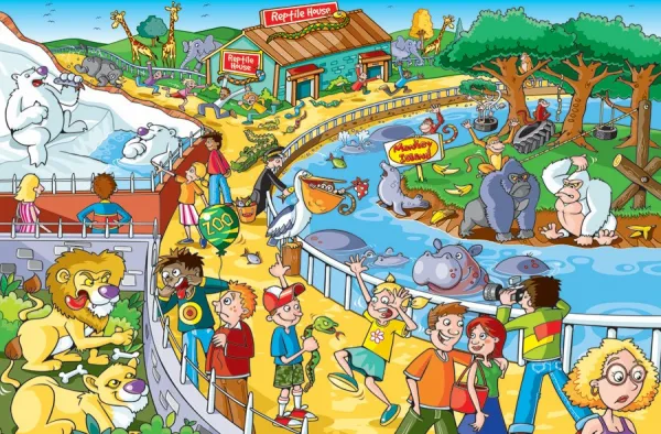 Afternoon at the Zoo - 60pc Kids Puzzle by Cobble Hill