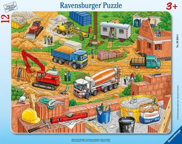 Work at the Construction Site - My First Frame Puzzle By Ravensburger