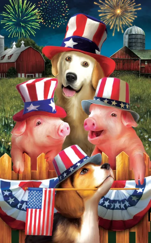 Fourth on the Farm - 300pc Large Format Jigsaw Puzzle By Sunsout