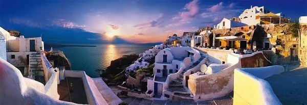 Sunset on Santorini - 1000pc Jigsaw Puzzle by Schmidt