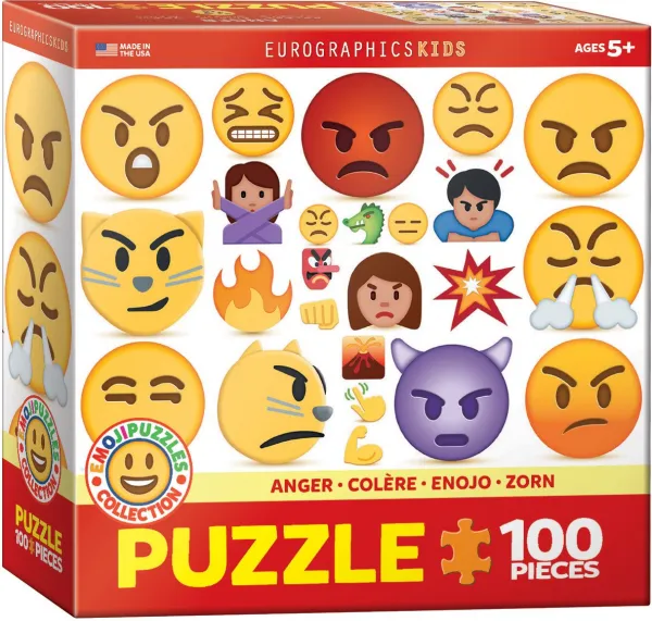 Emojipuzzle, Anger - 100pc Jigsaw Puzzle by Eurographics