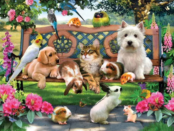 Pets in the Park - 500pc Jigsaw Puzzle by SunsOut