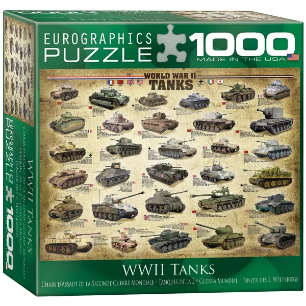 Tanks of WWII (Small Box) - 1000pc Jigsaw Puzzle by Eurographics