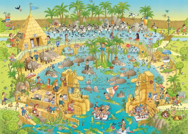 Nile Habitat - 1000pc Jigsaw Puzzle By Heye