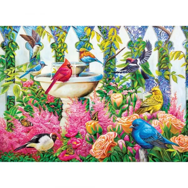 Fountain Gathering - 1000pc Jigsaw Puzzle by Lafayette Puzzle Factory