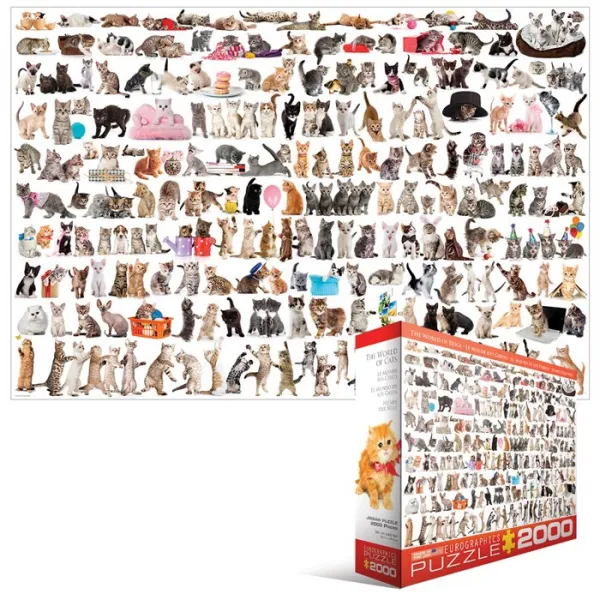 The World of Cats- 2000pc Jigsaw Puzzle by Eurographics