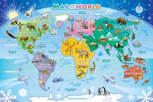 World Map - 35pc Tray Puzzle by Cobble Hill