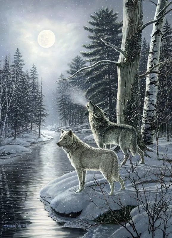 Wolves by Moonlight - 1000pc Jigsaw Puzzle by Cobble Hill