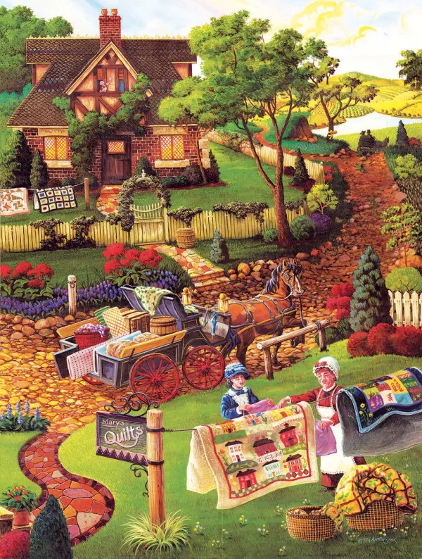 Mary's Quilt Country 300 - 300pc Jigsaw Puzzle By Sunsout