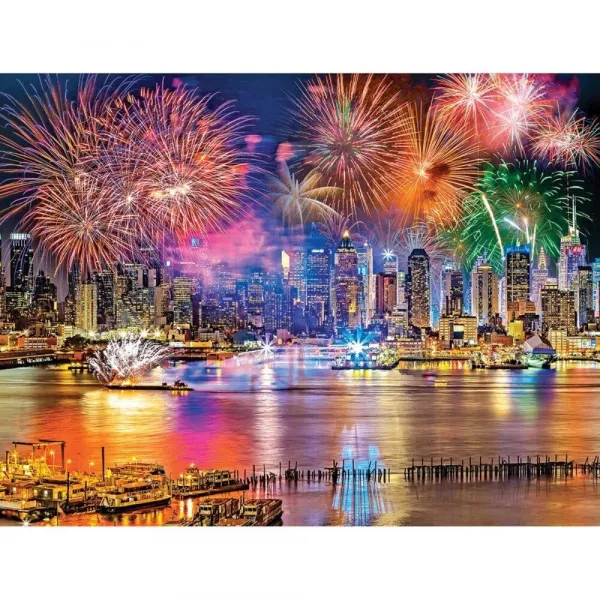 Kodak: Fireworks on the Hudson River - 1000pc Jigsaw Puzzle by Lafayette Puzzle Factory