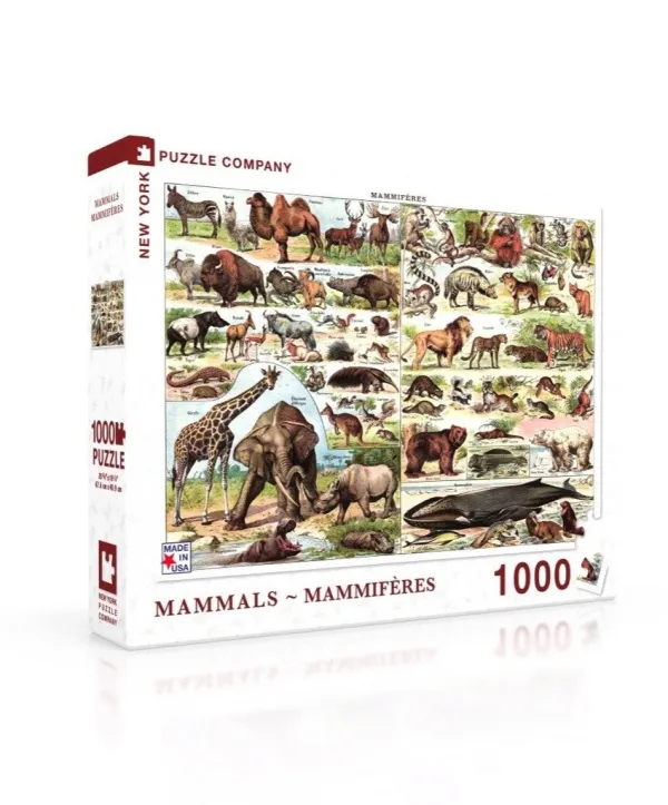 Mammals ~ MammifÃ¨res - 1000pc Jigsaw Puzzle by New York Puzzle Company