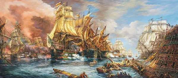 Battle at the Sea - 600pc Jigsaw Puzzle By Castorland