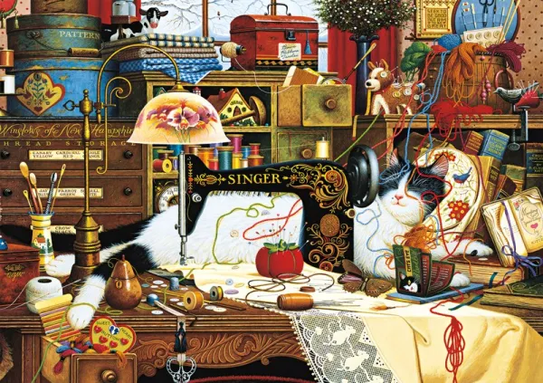 Charles Wysocki: Maggie the Messmaker - 300pc Large Format Jigsaw Puzzle by Buffalo Games