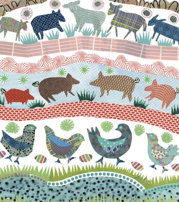 Robbins: Farm Animals - 48pc Floor by Pomegranate