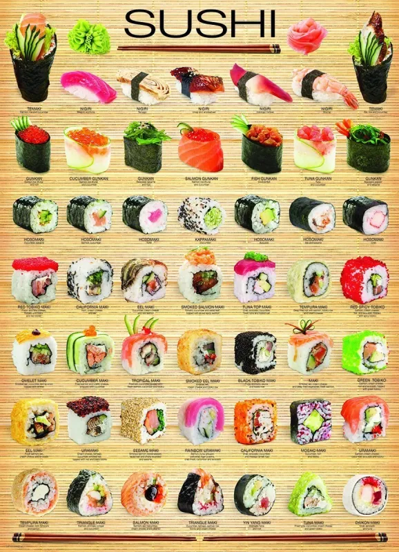 Sushi - 1000pc Jigsaw Puzzle by Eurographics