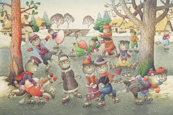 Cats on Skates - 48pc Floor by Pomegranate