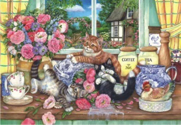 Kittens in the Kitchen - 500pc Jigsaw Puzzle by Anatolian