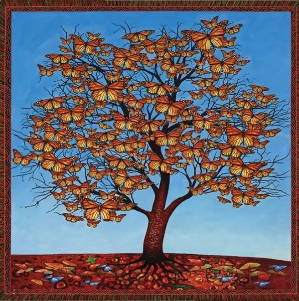 Heussenstamm: Monarch Tree - 300pc Jigsaw Puzzle by Pomegranate