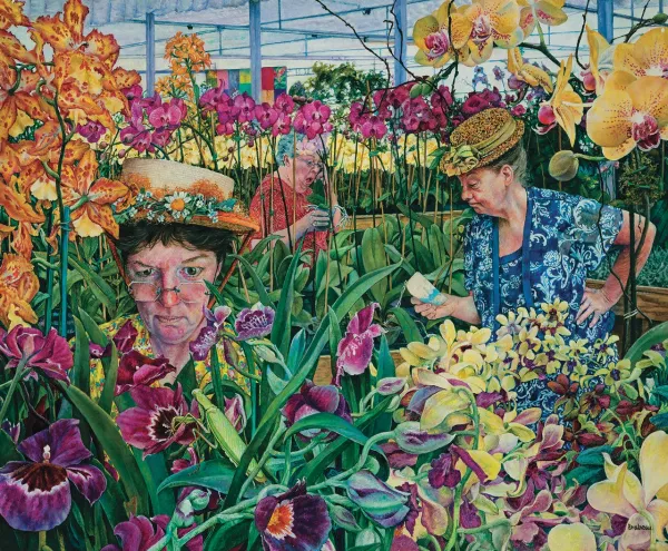 Orchids with Mantis - 1000pc Jigsaw Puzzle By Sunsout