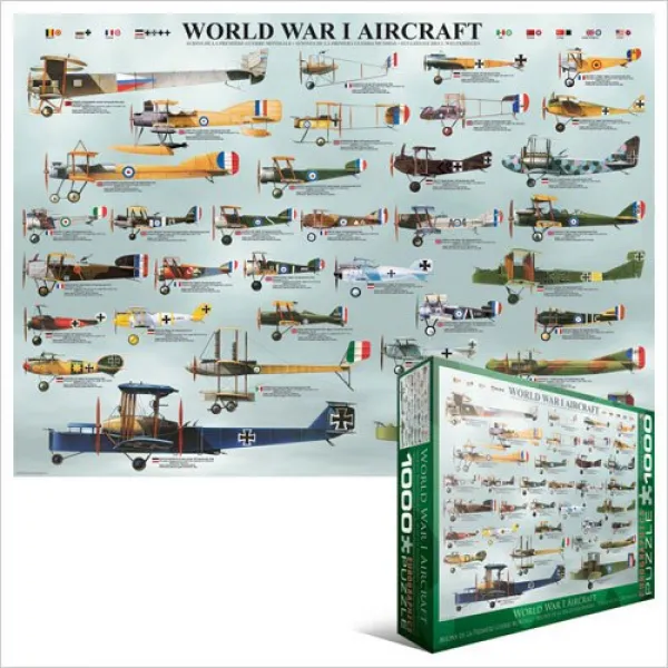 WWI Aircraft - 1000pc Jigsaw Puzzle by Eurographics