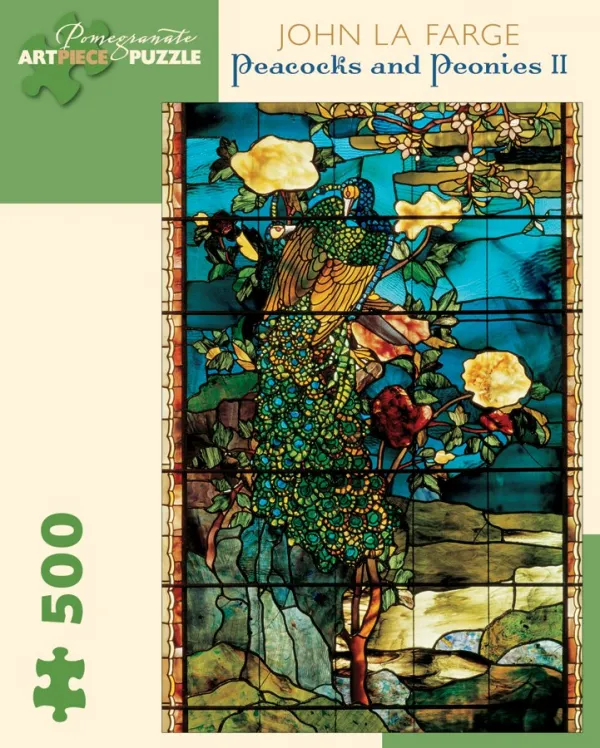 Lafarge: Peacocks &amp; Peonies - 500pc Jigsaw Puzzle by Pomegranate