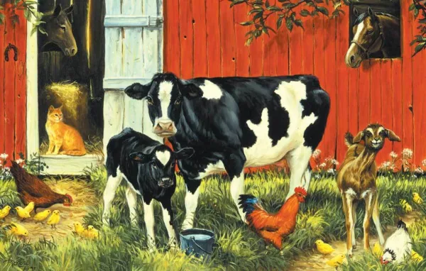 Down on the Farm - 100pc Jigsaw Puzzle by Sunsout