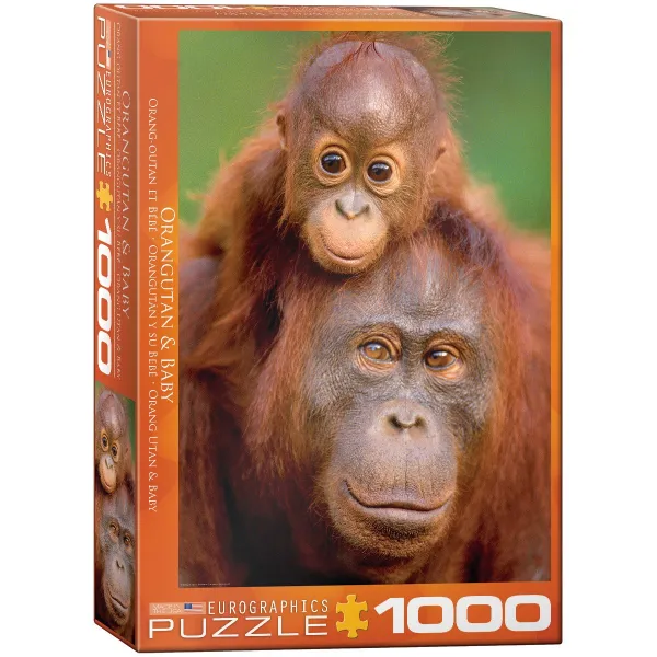Orangutan &amp; Baby - 1000pc Jigsaw Puzzle by Eurographics