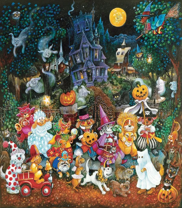 Trick or Treat Dogs - 300pc Jigsaw Puzzle by Sunsout