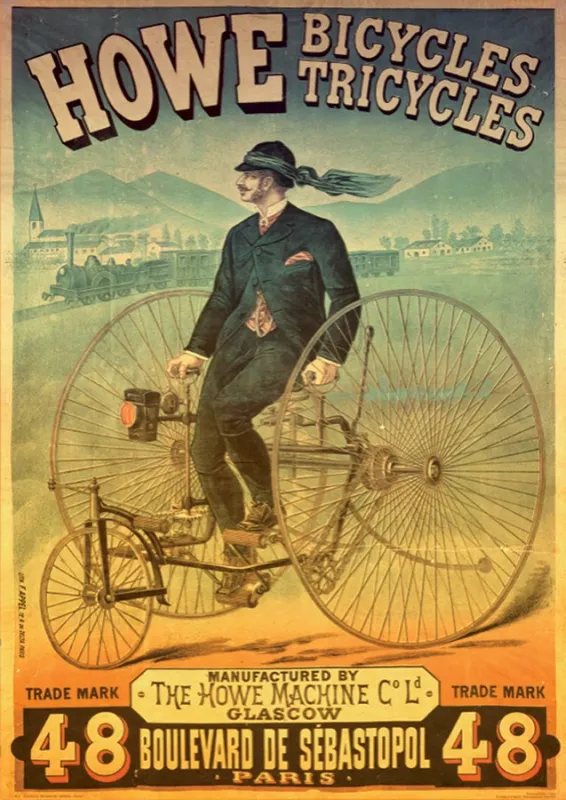 Howe Bicycles Vintage Poster - 1000pc Jigsaw Puzzle by D-Toys
