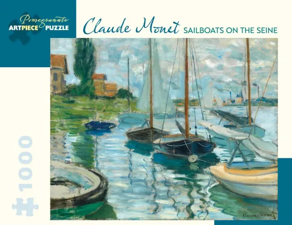 Monet: Sailboats on the Seine - 1000pc Jigsaw Puzzle by Pomegranate