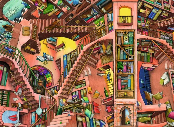 The Ludicrous Library - 500pc Jigsaw Puzzle by Ravensburger