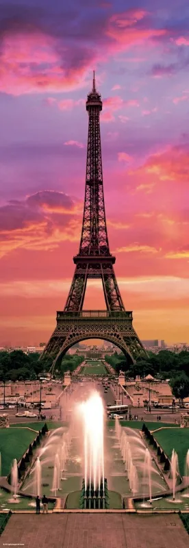 Night in Paris - 1000pc Vertical Jigsaw Puzzle By Heye