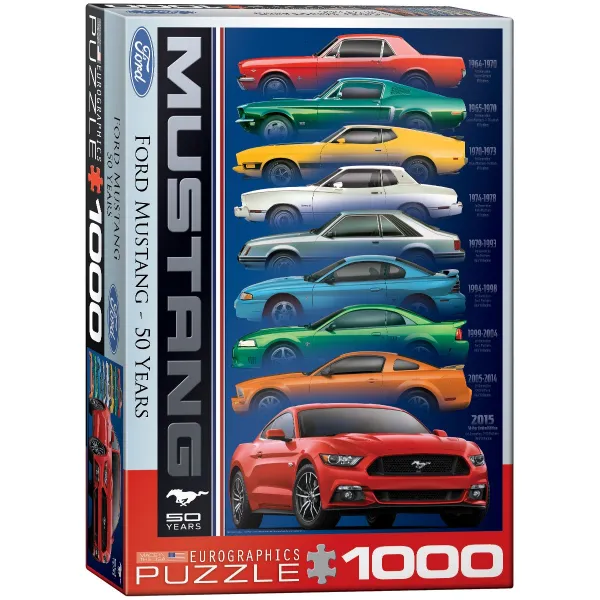 Ford Mustang 9 Model - 1000pc Jigsaw Puzzle by Eurographics
