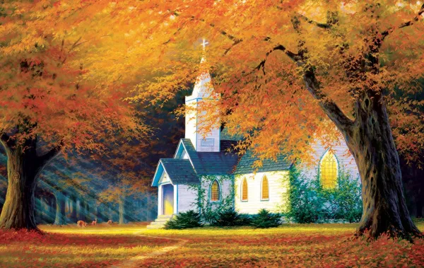 Church in the Glen - 550pc Jigsaw Puzzle by Sunsout