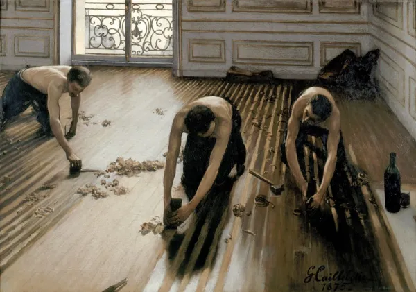 Les raboteurs de parquet CAILLEBOTTE - 150pc Handcrafted Wood Jigsaw Puzzle by Puzzles Michele Wilson