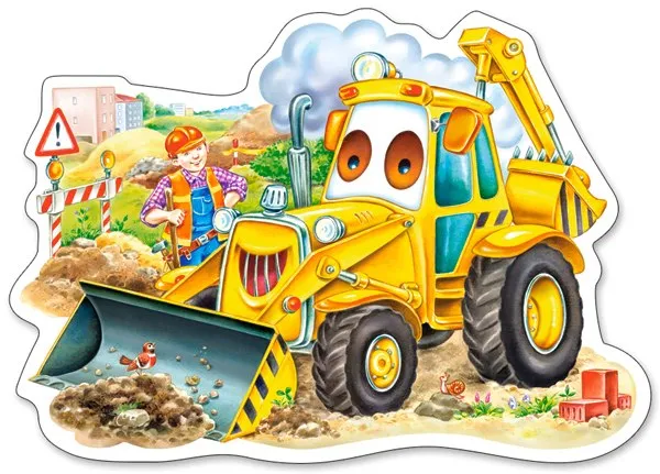 A Smiling Digger - 15pc Jigsaw Puzzle By Castorland