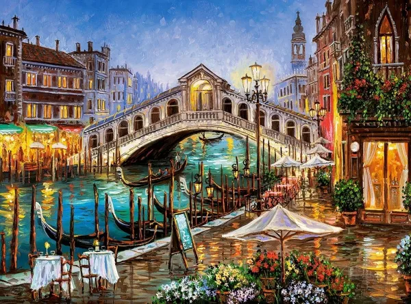 Grand Canal Bistro - 2000pc Jigsaw Puzzle By Castorland