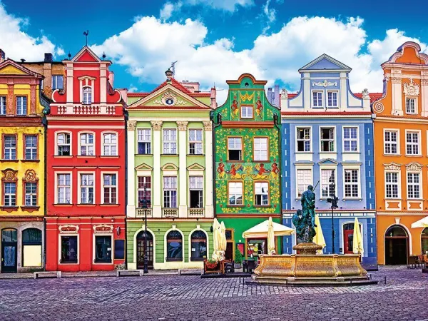 Kodak: Colorful Buildings, Ponzan, Poland - 350pc Jigsaw Puzzle by Lafayette Puzzle Factory