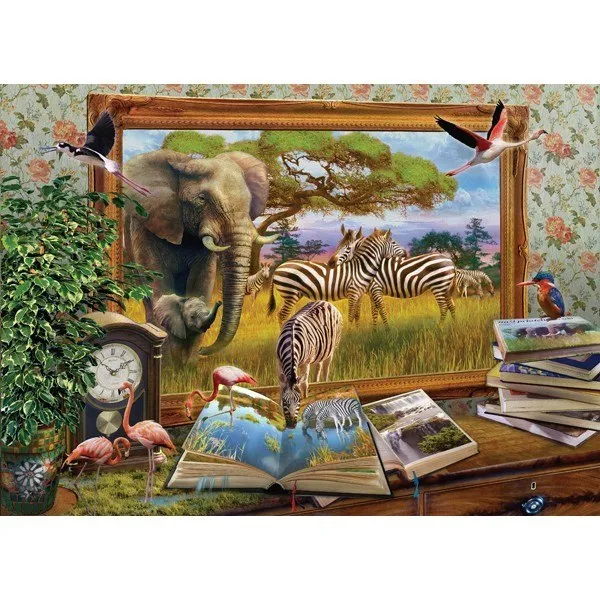 Art to Life: Zebra Waterhole - 1000pc Jigsaw Puzzle by Holdson