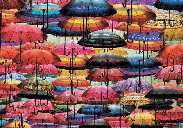 Umbrellas - 1000pc Jigsaw Puzzle by Piatnik