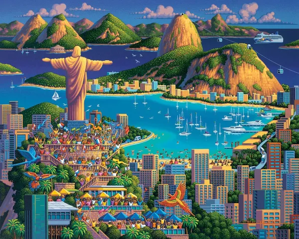 Rio De Janeiro - 500pc Jigsaw Puzzle by Dowdle