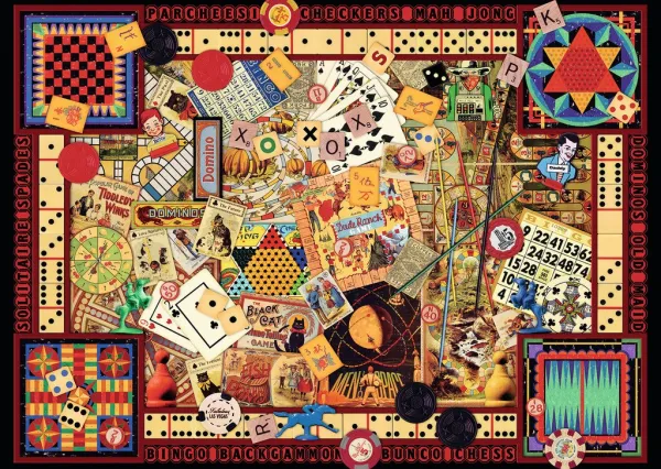 Vintage Games - 1000pc Jigsaw Puzzle By Ravensburger