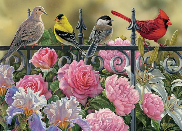 Birds on a Fence - 1000pc Jigsaw Puzzle by Cobble Hill