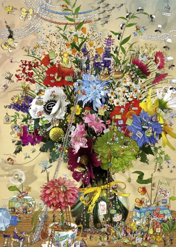 Degano: Flower's Life - 1000pc Jigsaw Puzzle By Heye